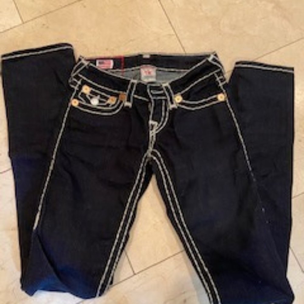 True Religion Women's Jeans with White Stitching